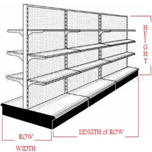 Double-side supermarket gondola rack 