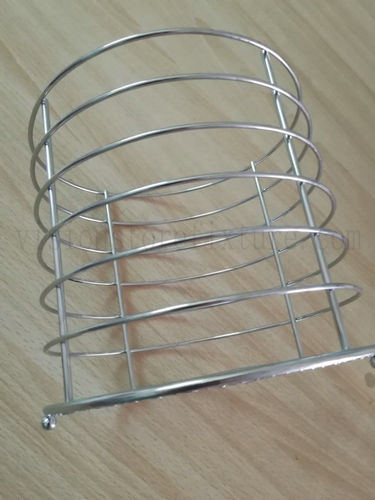 Plated chrome circle wire basket