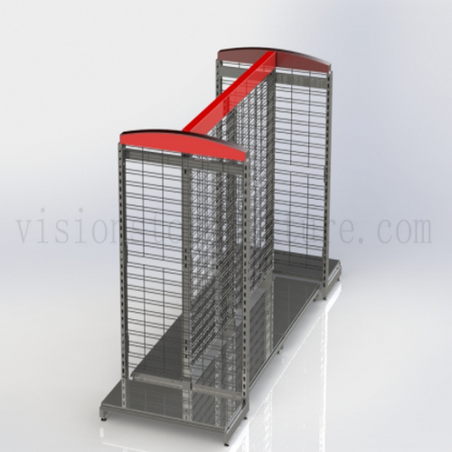 Wire Grid Gondola Shelving