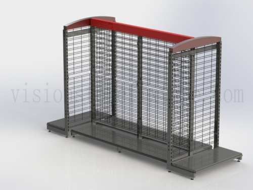 Wire Grid Gondola Shelving