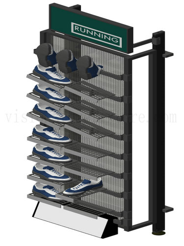 Double sides gym shoes stand display