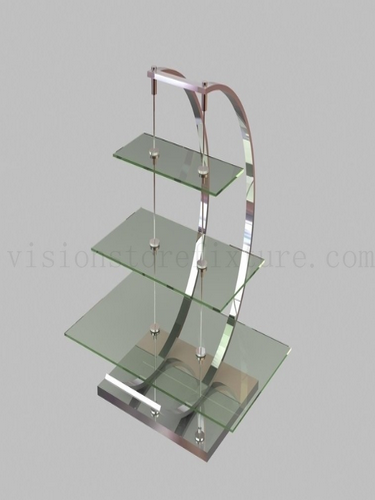 Glass&metal display shelves jewelry racking