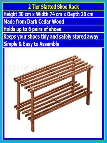 Slatted shoe rack wood bench