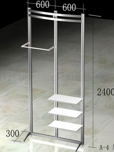 Customized clothing display standing rack