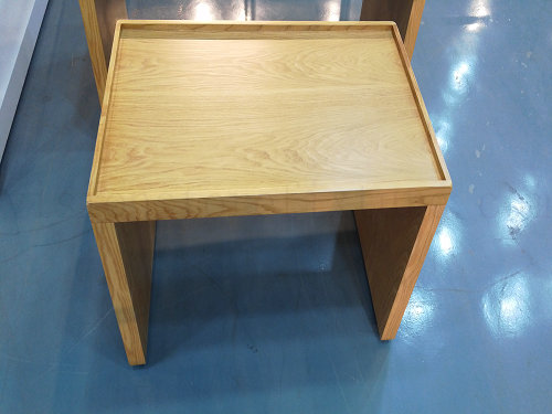 Wooden metal frame square table