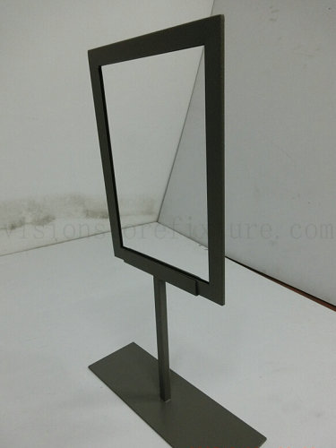 Metal picture frame sign holder