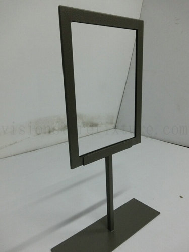 Metal picture frame sign holder