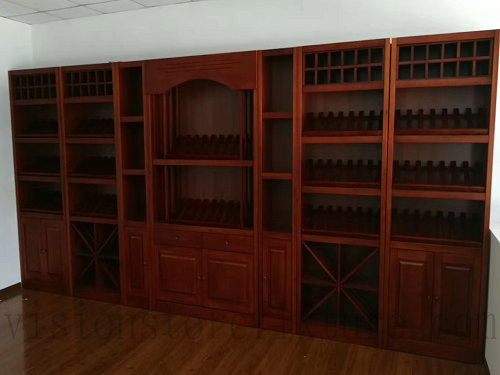 Wood wine cabinet display rack standing