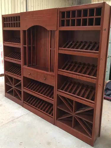 Wood wine cabinet display rack standing