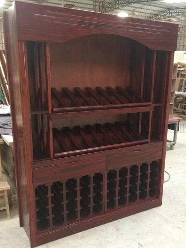 Wood wine cabinet display rack standing