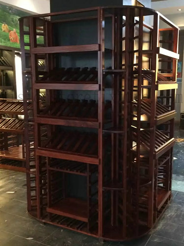 Wine display rack with Led light base cabinet